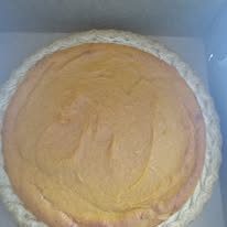 Sweet potato pie in a foil pie pan